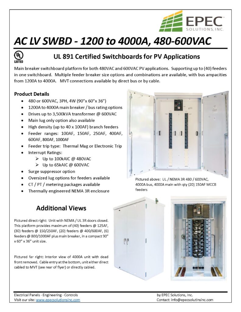 AC LV SWBD - EPEC Solutions