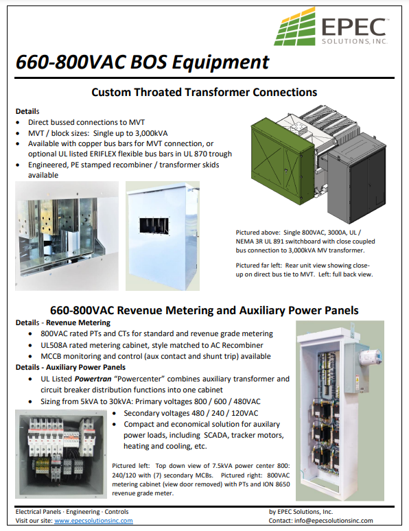 660-800VAC BOS Equipment